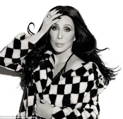 Cher Wears Checkered Coat And Raven Wig In Elles Women In Music Issue