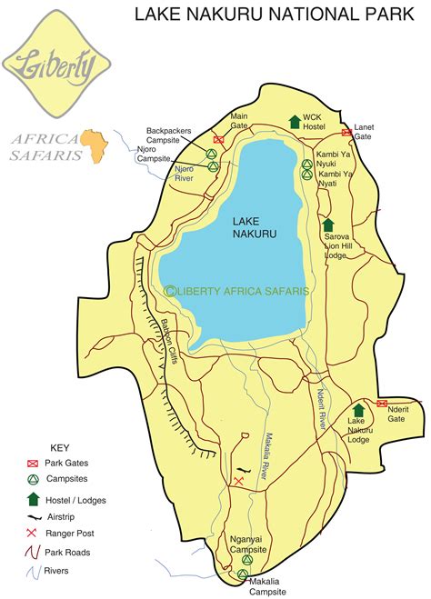 Lake Nakuru National Park Map Bobbie Stefanie