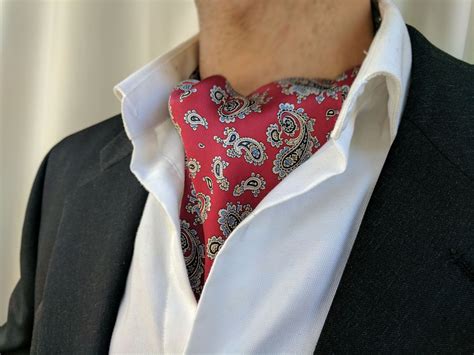 The Vermillion Silk Ascot Red Ascot Ties Ascot Designer Suits For Men