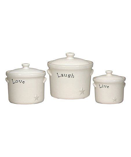 Primitives By Kathy Live Laugh And Love Canister Set Zulily Canister