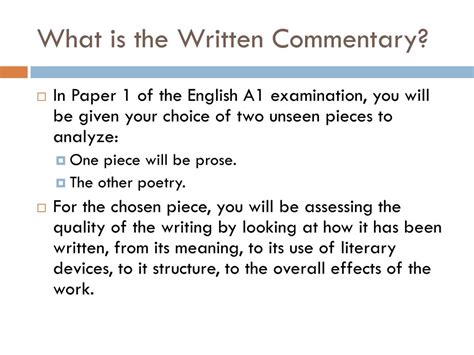 Ppt Writing An Ib Commentary Powerpoint Presentation Free Download