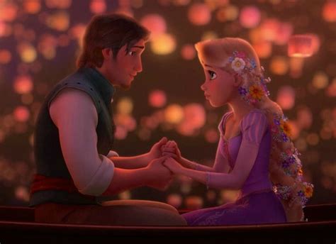Disneys Tangled Flynn Rider And Rapunzel Tangled Lanterns Scene