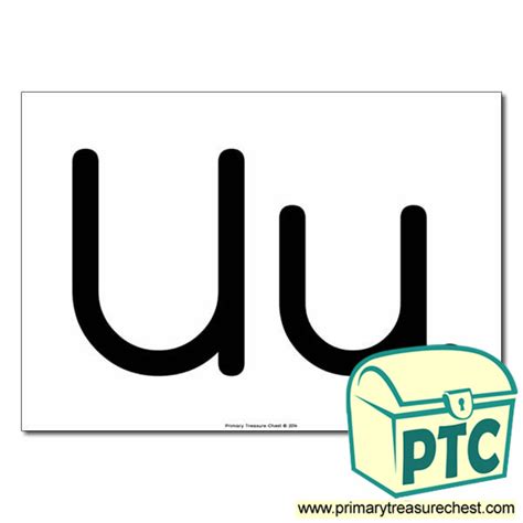 Uu Letters Poster Primary Treasure Chest