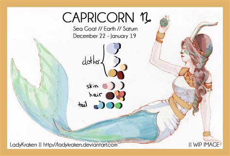 Capricorn ♑️ 12 Zodiac Ladies Lineart And Color Palette