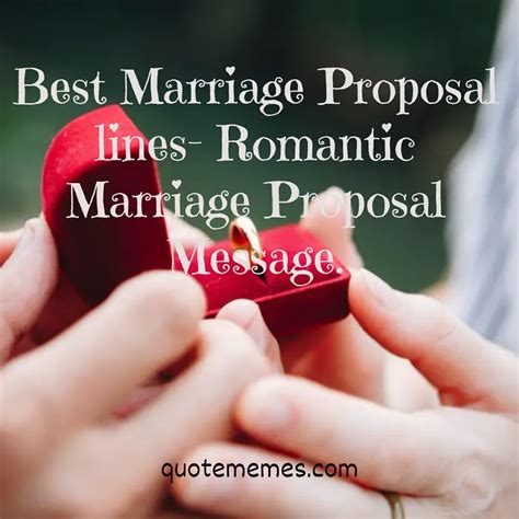 Best Marriage Proposal Lines Romantic Marriage Proposal Message