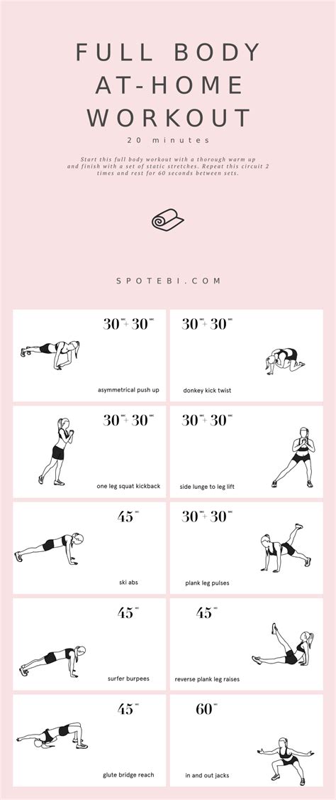 20 Minute Full Body At Home Workout Full Body Workout At Home Beginner Workout At Home At