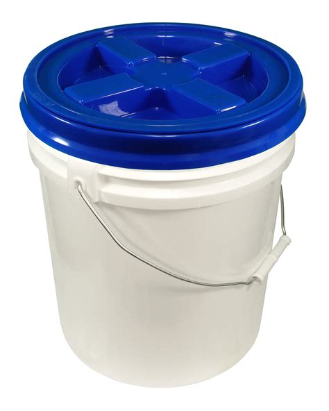 Galleon 5 Gallon White Bucket And Gamma Seal Lid Food Grade Plastic