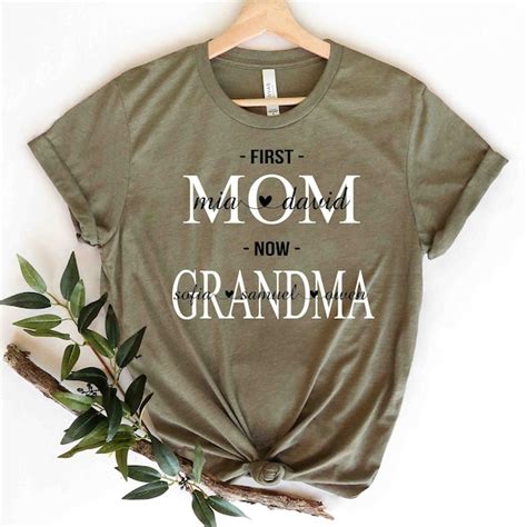 First Mom Then Grandma Shirt Etsy