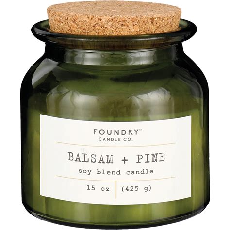 foundry candle co balsam and pine scented soy candle shop candles at h e b