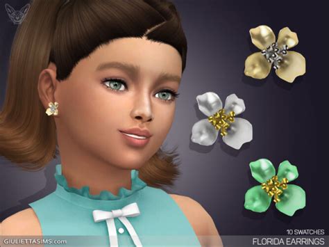 Florida Earrings For Kids At Giulietta Sims 4 Updates