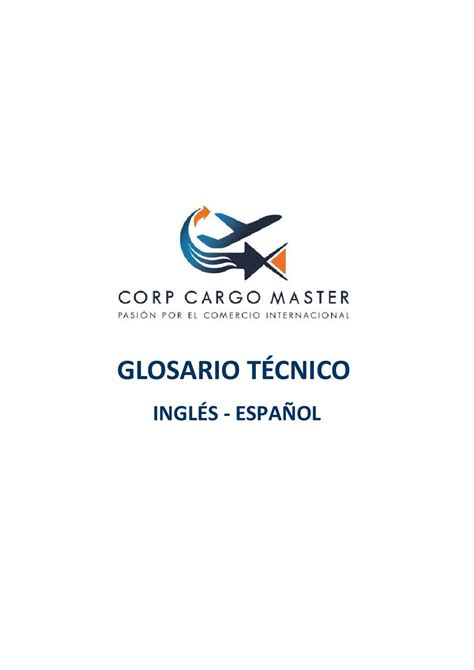 Glosario Técnico Inglés Español By Corp Cargo Master Issuu