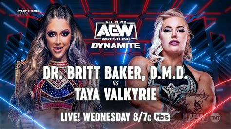 Dr Britt Baker Vs Taya Valkyrie Set For Dynamite Diva Dirt