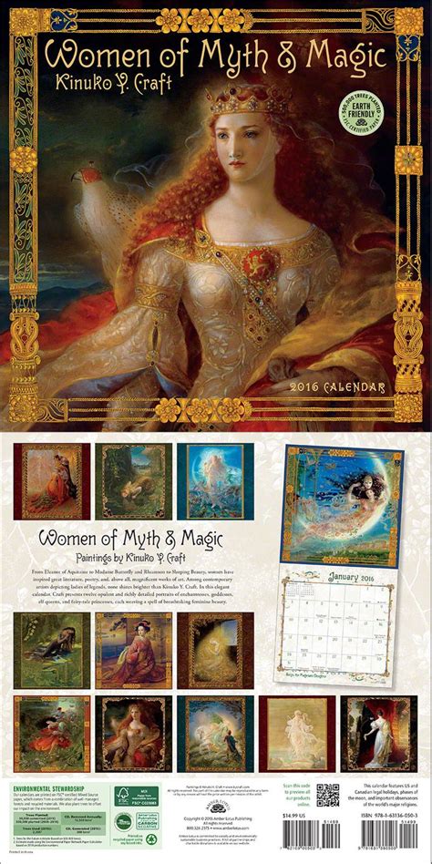Women Of Myth And Magic 2023 Wall Calendar Contemporary Fantasy