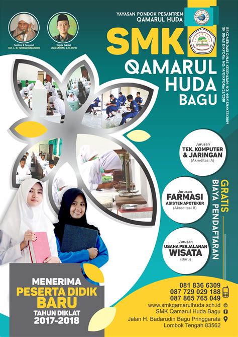 Brosur Sekolah Client Smk Qamarul Huda Lombok Ntb Graphic Design