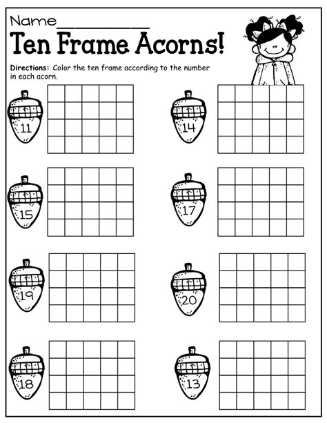 Ten Frames 11 20 Worksheets