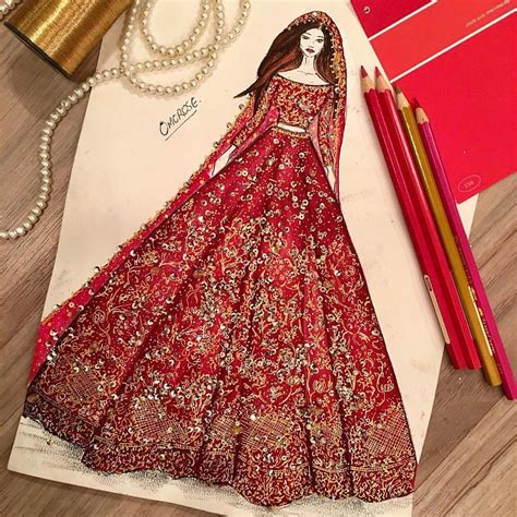Pin By Sonia A On Stylish Brides Dress And Jewellerys Fashion Drawing