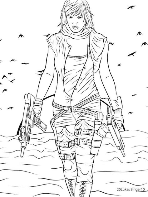 Resident Evil Coloring Pages Joostkahlihn
