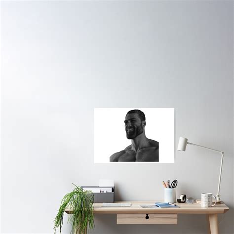 Giga Chad Poster For Sale By Charmeur Redbubble
