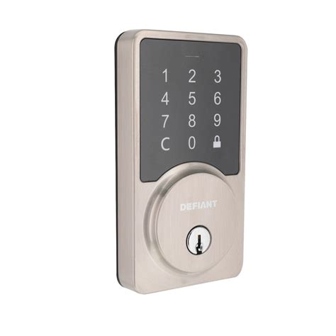 Defiant Hubspace Square Satin Nickel Smart Electronic Wi Fi Keyless