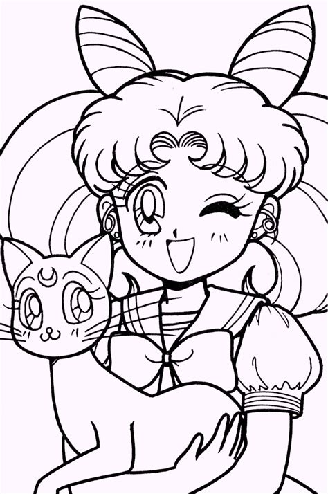 Coloring Fun Chibi Sailor Moon Coloring Pages