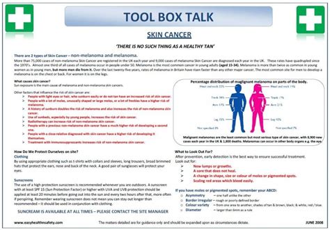 Manual Handling Toolbox Talk Template