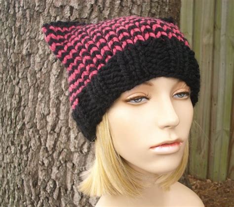 Pink Pussyhat Pink Pussy Hat Cat Hat Knit Hat Womens Hat Etsy