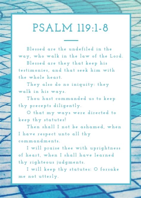 Psalm 119 Printouts Kjv Geometric Background Finding Rhythms