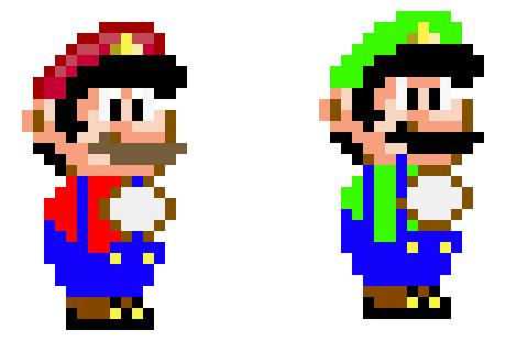 Bit Mario Super Mario World Bit Luigi Pixel Art Maker