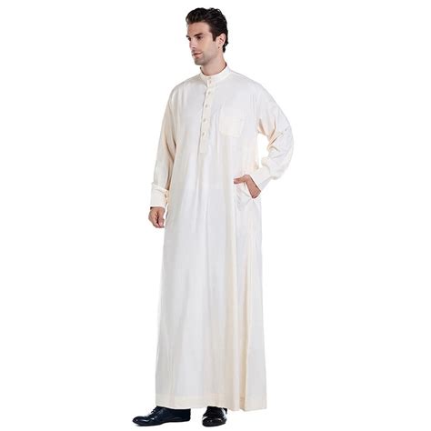 World And Traditional Clothing Mens Muslim Saudi Jubba Arab Kaftan Long