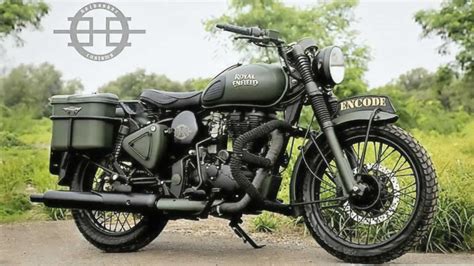 It feels strongly built & is fit as horse with the full metal body. Custom Royal Enfield Classic 350 Encode Looks Like A WW2 Relic