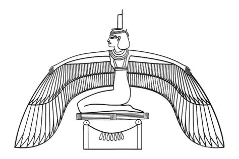 Winged Isis Goddess In Ancient Egyptian Religion Osiris Sister And