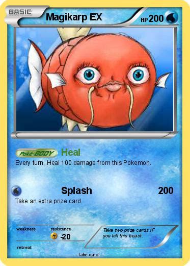 Magikarp is a pathetic excuse for a pokémon that is only capable of flopping and splashing. Pokémon Magikarp EX 70 70 - Heal - My Pokemon Card