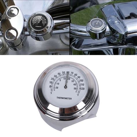 Universal Aluminum Motorcycle Thermometer Temperature Gauge Meter For