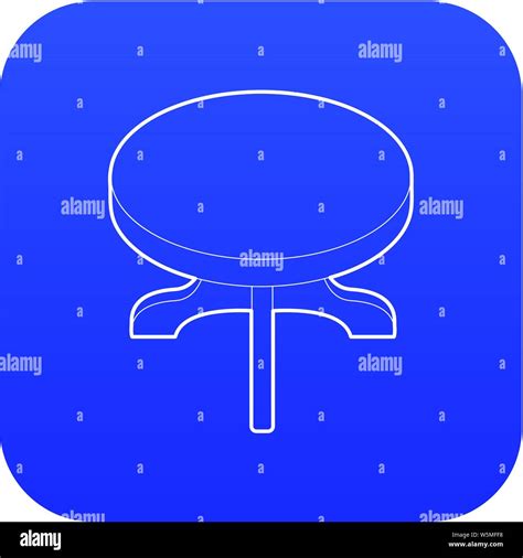 Round Table Icon Blue Vector Stock Vector Image And Art Alamy