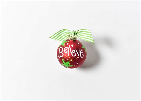 Believe Christmas Glass Ornament Country Christmas Ornaments