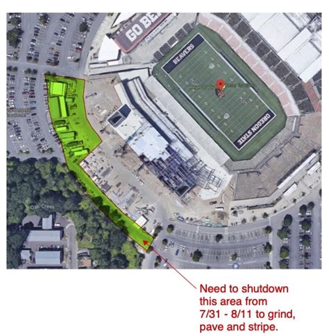 731 882023 West Side Reser Stadium Parking Lot Closed For Paving