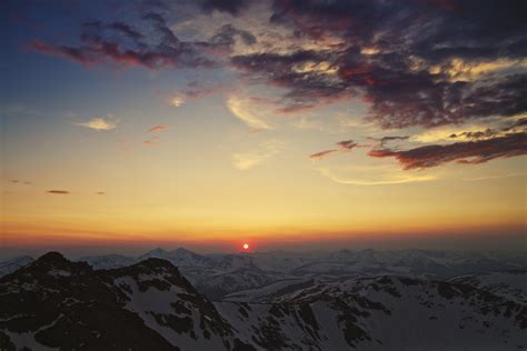 Sky Sunset Cordillera Mountains The Sun Wallpapers Hd Desktop