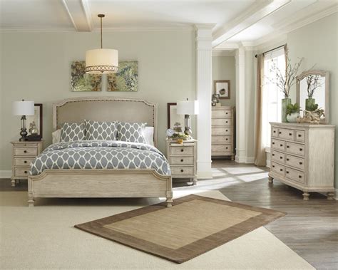 Select which pieces you think would go best with your new bed and create a new space or you can update your current bedroom with high quality furniture. Ashley Demarlos 5PC Bedroom Set Cal King Upholstered Bed ...