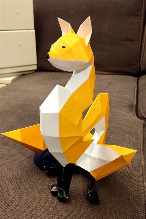 Fox Papercraft Template