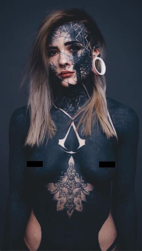 Covered In Black Ink This Full Body Tattoo Is Awesome · Nadine