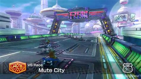 Mario Kart 8 Dlc Gameplay Fzero Mute City Track Hd Youtube