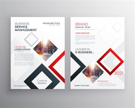 Modern Business Brochure Flyer Design Template With Abstract Sha