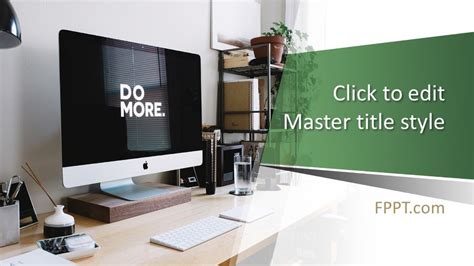 Free Freelance Workspace PowerPoint Template - Free PowerPoint Templates