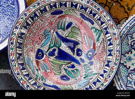Pottery In Tunisian Market Place Tunisia Djerba Houmt Souk Stock Photo Alamy