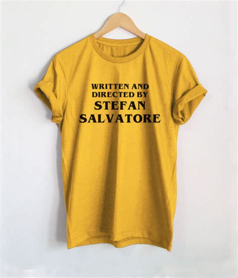 Written And Directed By Stefan Salvatore Shirt Vampire Diaries T Shirts