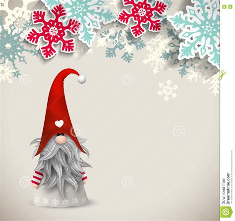 Illustration about cartoon, graphic, flyers, invitations, green, magic. Tomte, Nano Tradizionale Scandinavo Di Natale ...
