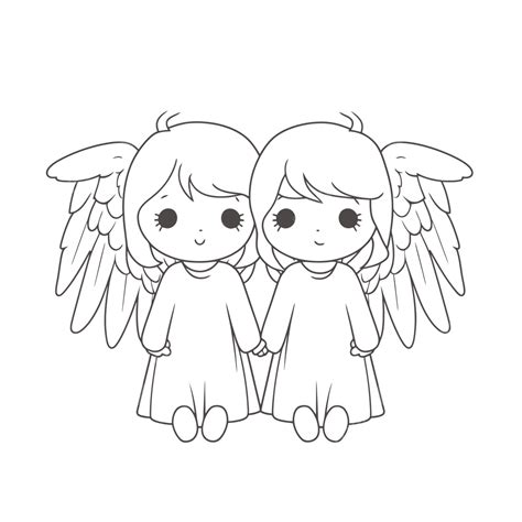 Outline Drawings Of Angels