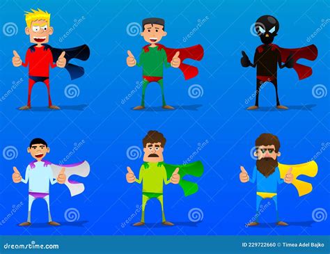 Superhero Making Thumbs Up Sign With Two Hands Stock Vector Illustration Of Courage Gesture