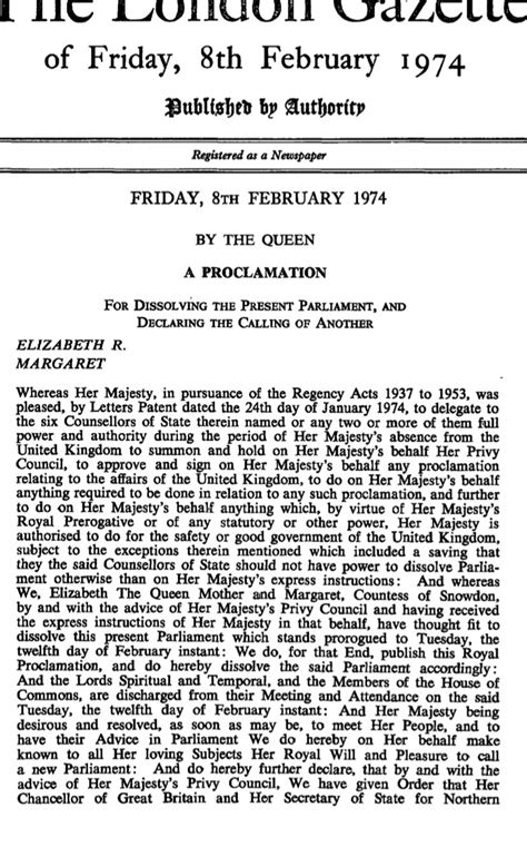 PARLY On Twitter Heres The London Gazette 8 February 1974 Https
