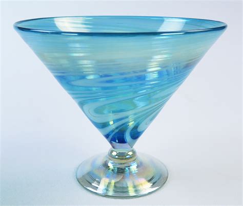 Mexican Martini Glasses Multi Colored Swirls Hand Blown Martini Glasses Home And Living Barware